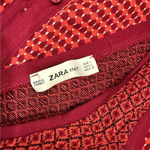 Zara Red and Burgundy Cardigan and Tank Set - Picture 4 of 5
